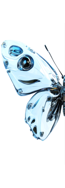 Graphic of half a butterfly