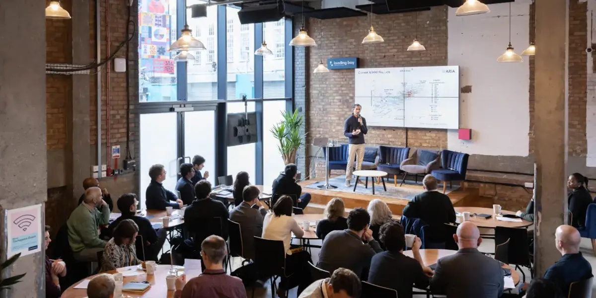 Suraj Bramhavar speaking at an event