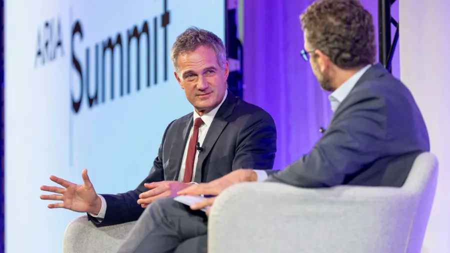Rt Hon Peter Kyle MP and Ilan Gur speaking at the ARIA Summit 2025