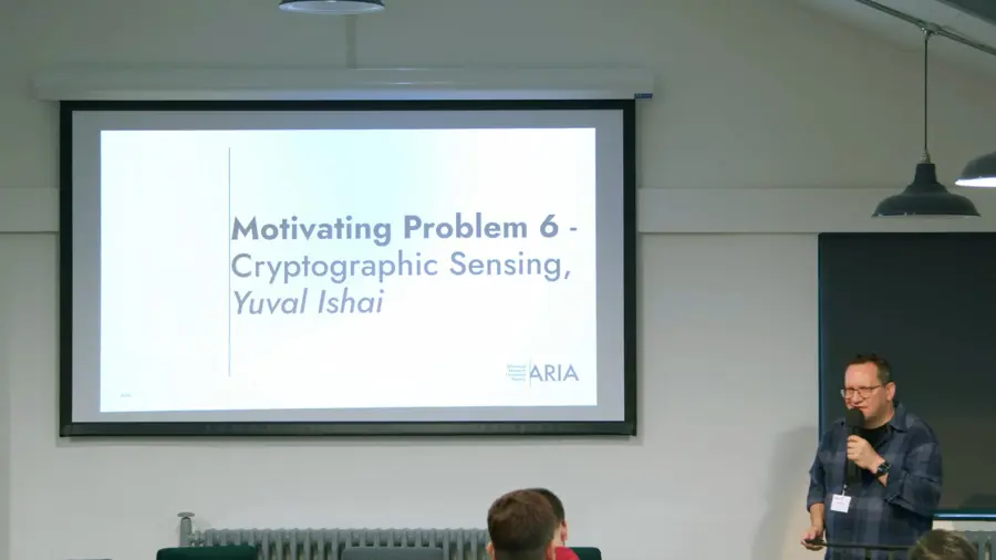 Yuval Ishai presenting a talk at the Trust Everything, Everywhere Discovery workshop