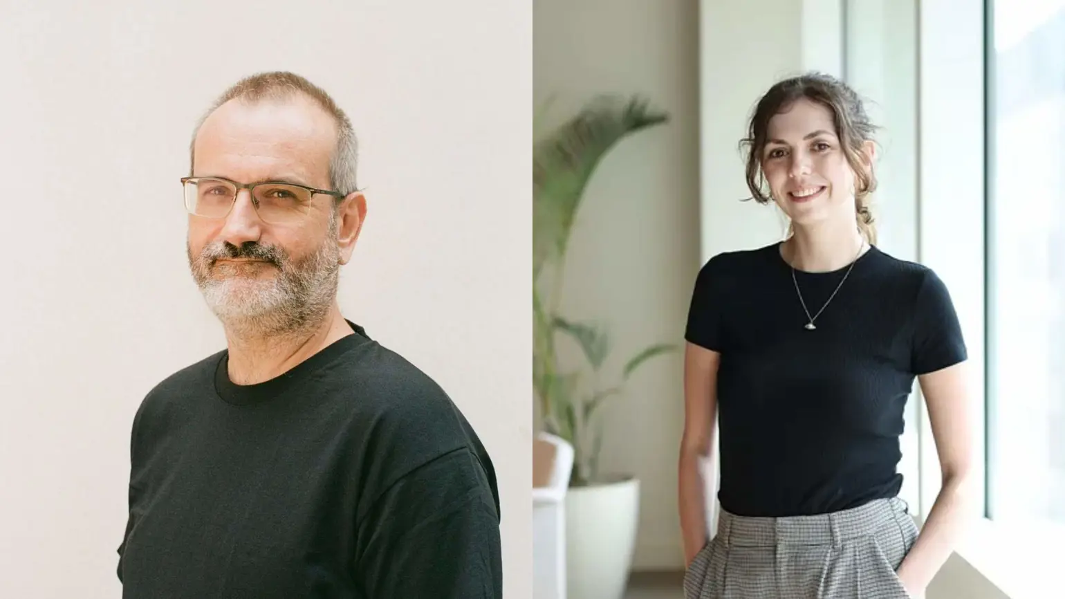 Headshots of Ant Rowstron and Alice Pettitt