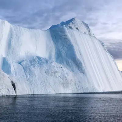 Photo of a large glacier