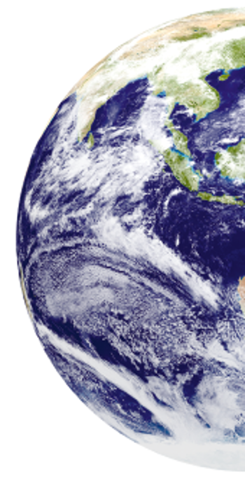 Graphic of half the Earth